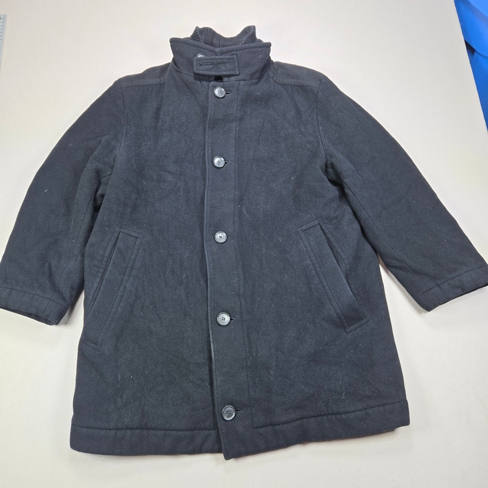 BOSS HUGO BOSS‎ Men's Black Cashmere Wool Blend Winter Coat Jacket Size 42R